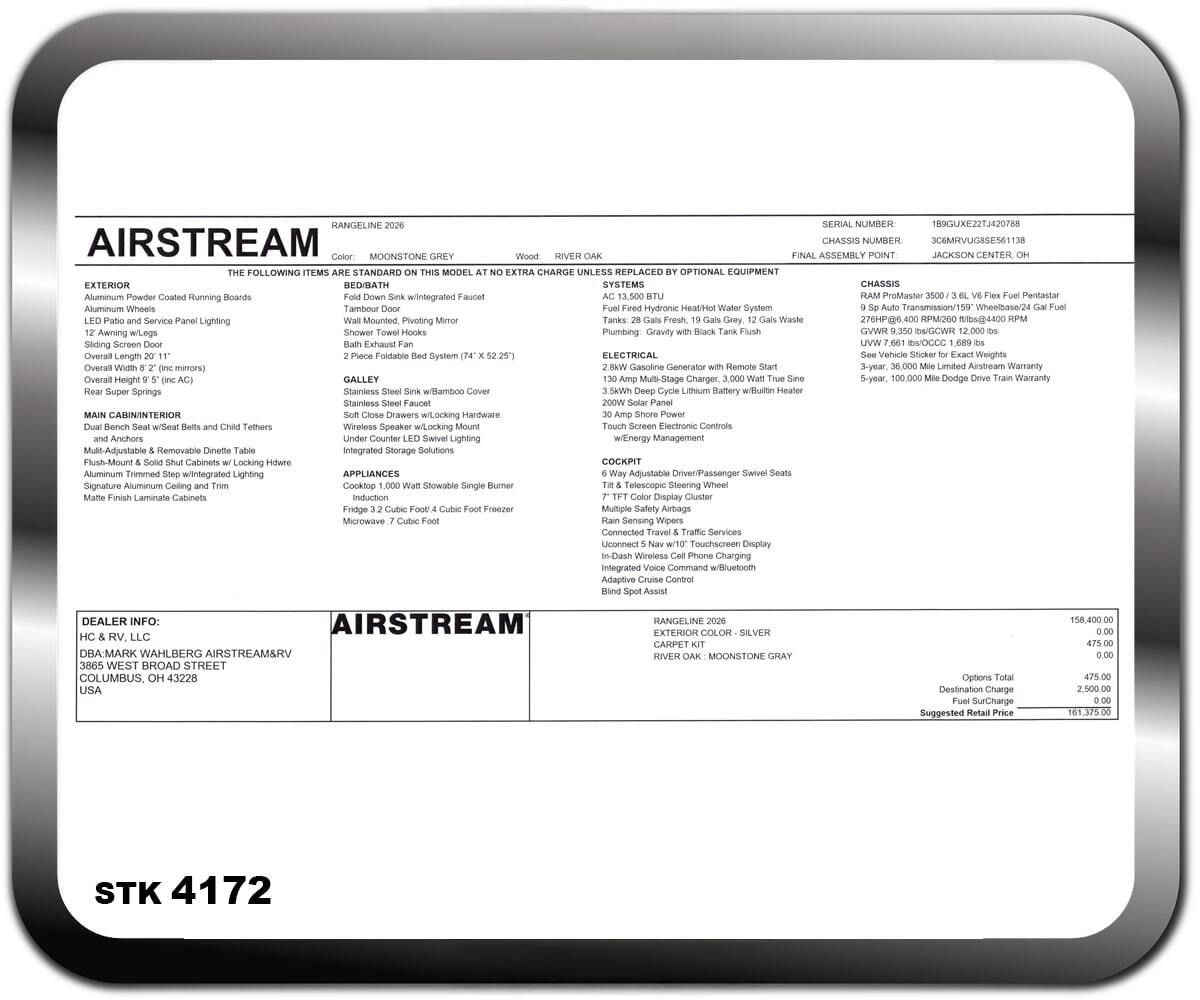 2026 Airstream Rangeline